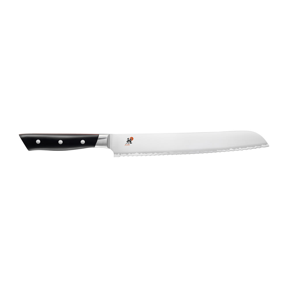 Miyabi 1019723 9" Bread Knife w/ Black Plastic Handle, Carbide Stainless Steel