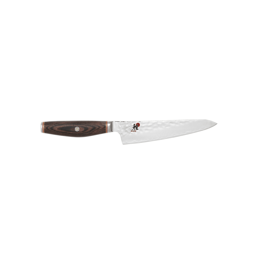 Miyabi 1019804 5" Prep Knife w/ Brown Pakkawood Handle, Carbide Stainless Steel