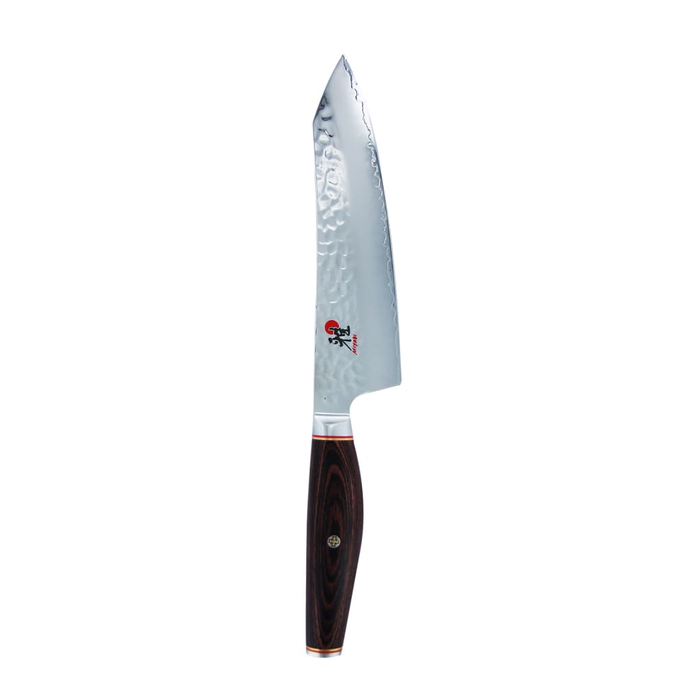 Miyabi 1019824 7" Rocking Santoku Knife w/ Brown Pakkawood Handle, Carbide Stainless Steel