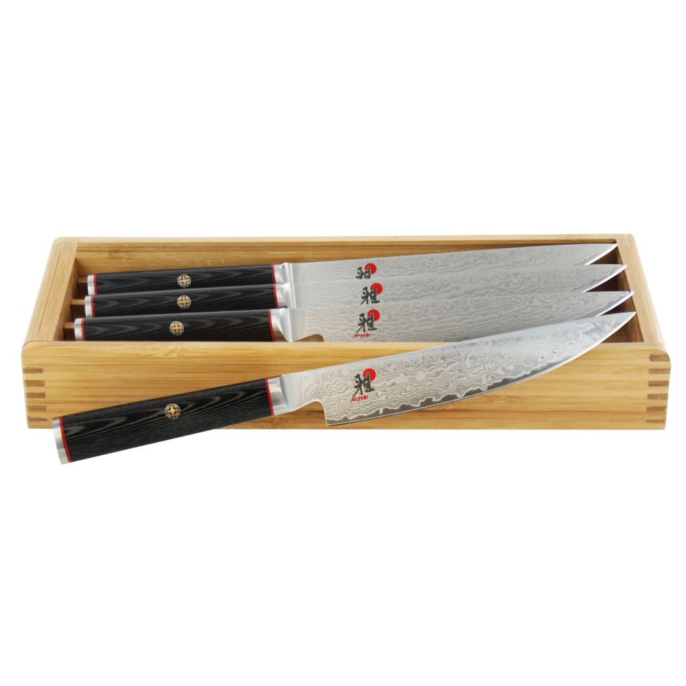 Miyabi 1019925 Steak Knife w/ Black Linen Micarta Handle, Stainless Steel