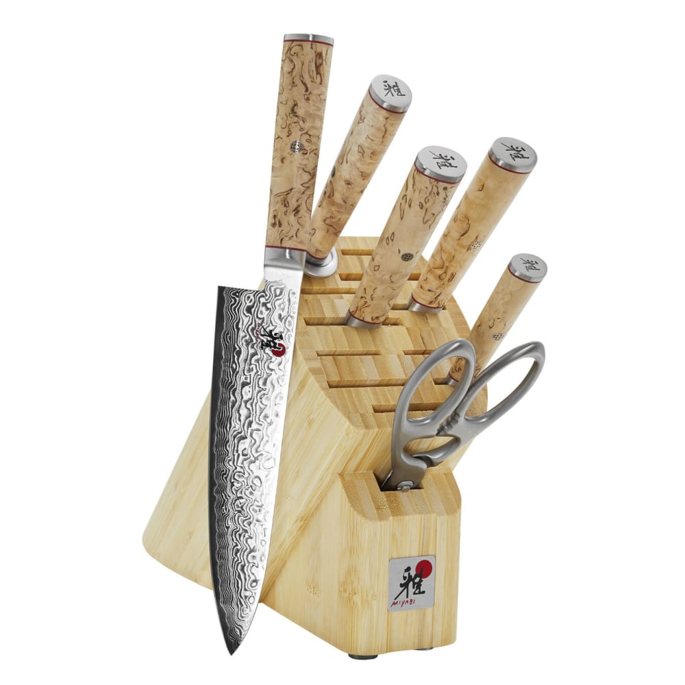 Miyabi 1020080 Birchwood 7 Piece Knife Set w/ Bamboo Block