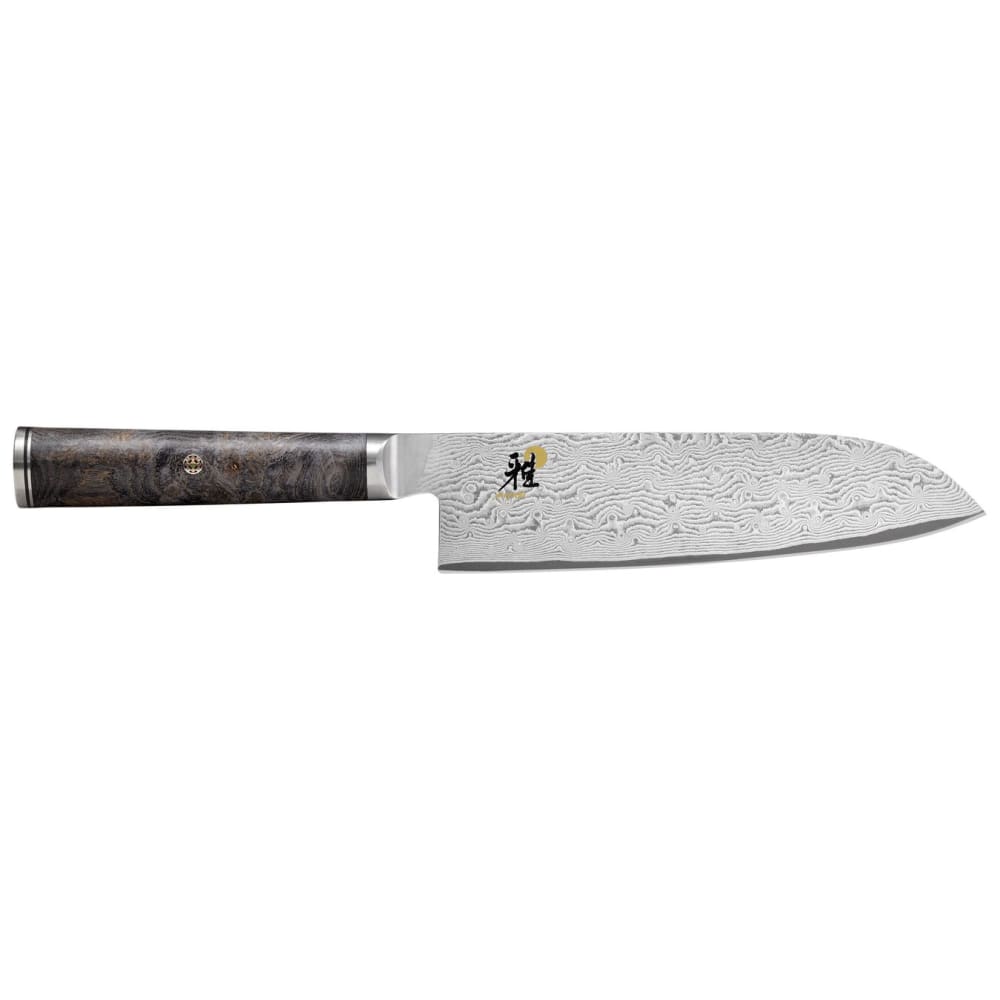 Miyabi 1019525 7" Santoku Knife w/ Black Ash Handle, Carbide Stainless Steel