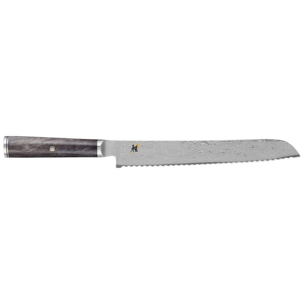 Miyabi 1019528 9 1/2" Bread Knife w/ Black Ash Handle, Carbide Stainless Steel