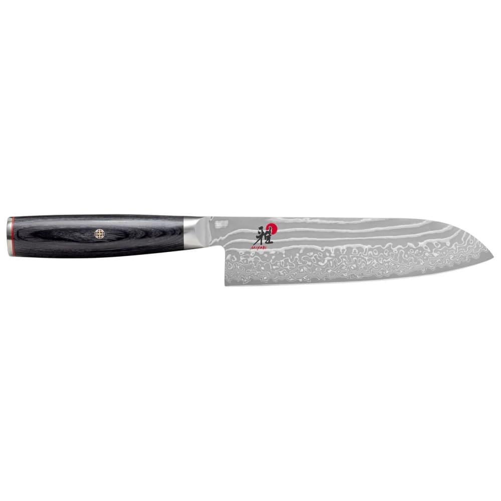 Miyabi 1019592 7" Santoku Knife w/ Black Pakkawood Handle, Carbide Stainless Steel