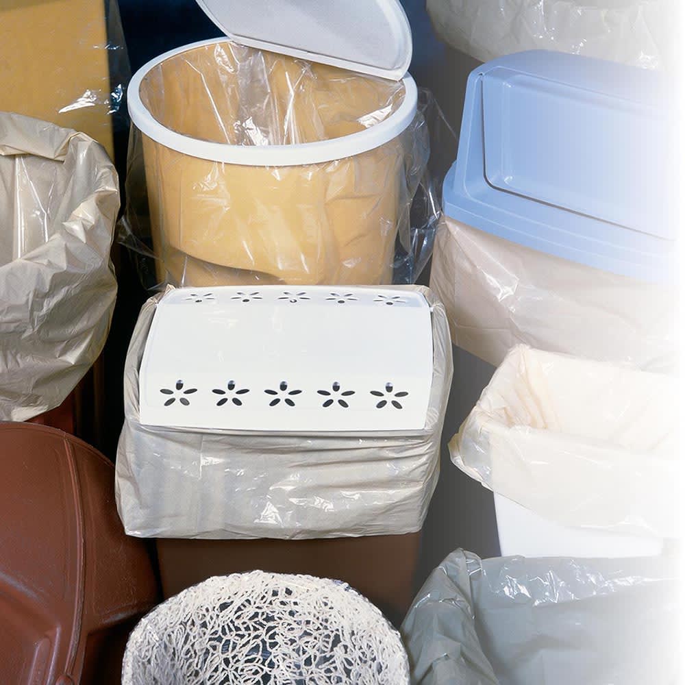 LK Packaging 7 1/2 to 10 gal Trash Can Liner - 23"L x 15"W x 9" SG, 0.4 mil LLDPE, Clear (ALL24C)