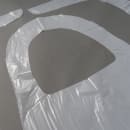 LK Packaging Disposable Embossed Poly Apron - 28" x 46", White (AP10F2846) thumbnail 2