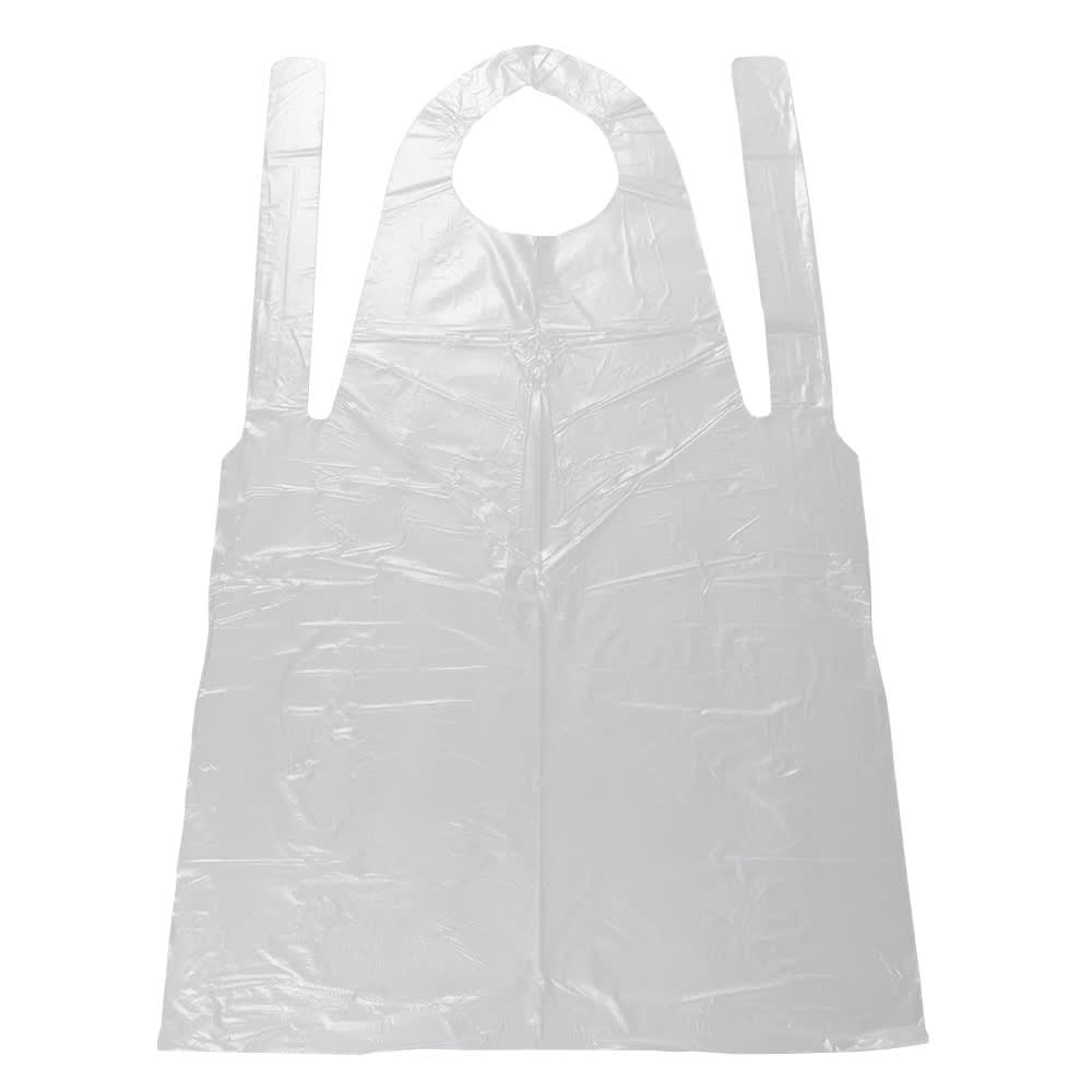 LK Packaging Disposable Embossed Poly Apron - 28" x 46", Clear (AP10F2846N)