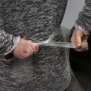 LK Packaging Disposable Embossed Poly Apron - 28" x 46", Clear (AP10F2846N) thumbnail 4