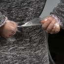 LK Packaging Disposable Embossed Poly Apron - 28" x 46", Clear (AP10F2846N) thumbnail 5