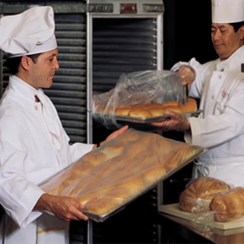 LK Packaging Bun Pan Covers w/ Twist Ties - 35" x 21" x 6", Poly (BPC10G216035)