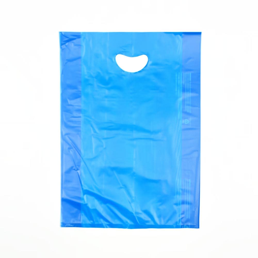 LK Packaging Merchandise Bag w/ Handle - 18"L x 12"W x 3" SG, 0.7 mil HDPE, Blue (CH18BE)