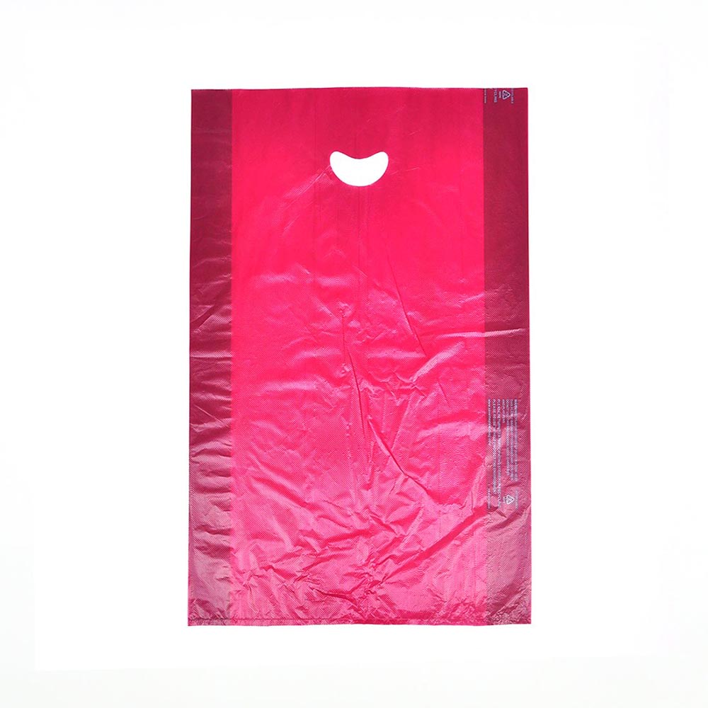 LK Packaging Merchandise Bag w/ Handle - 13" x 21", 0.7 mil HDPE, Burgundy (CH21BY)