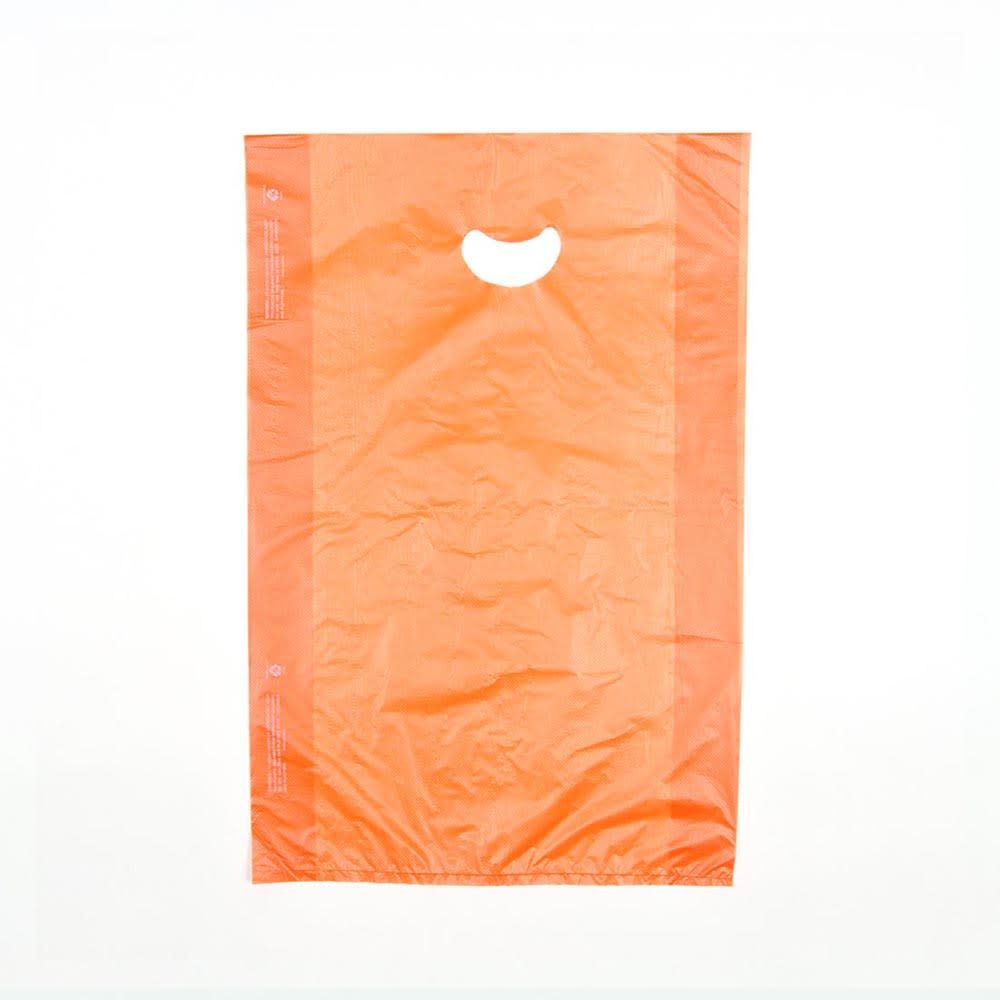 LK Packaging Merchandise Bag w/ Handle - 13" x 21", 0.7 mil HDPE, Orange (CH21OE)