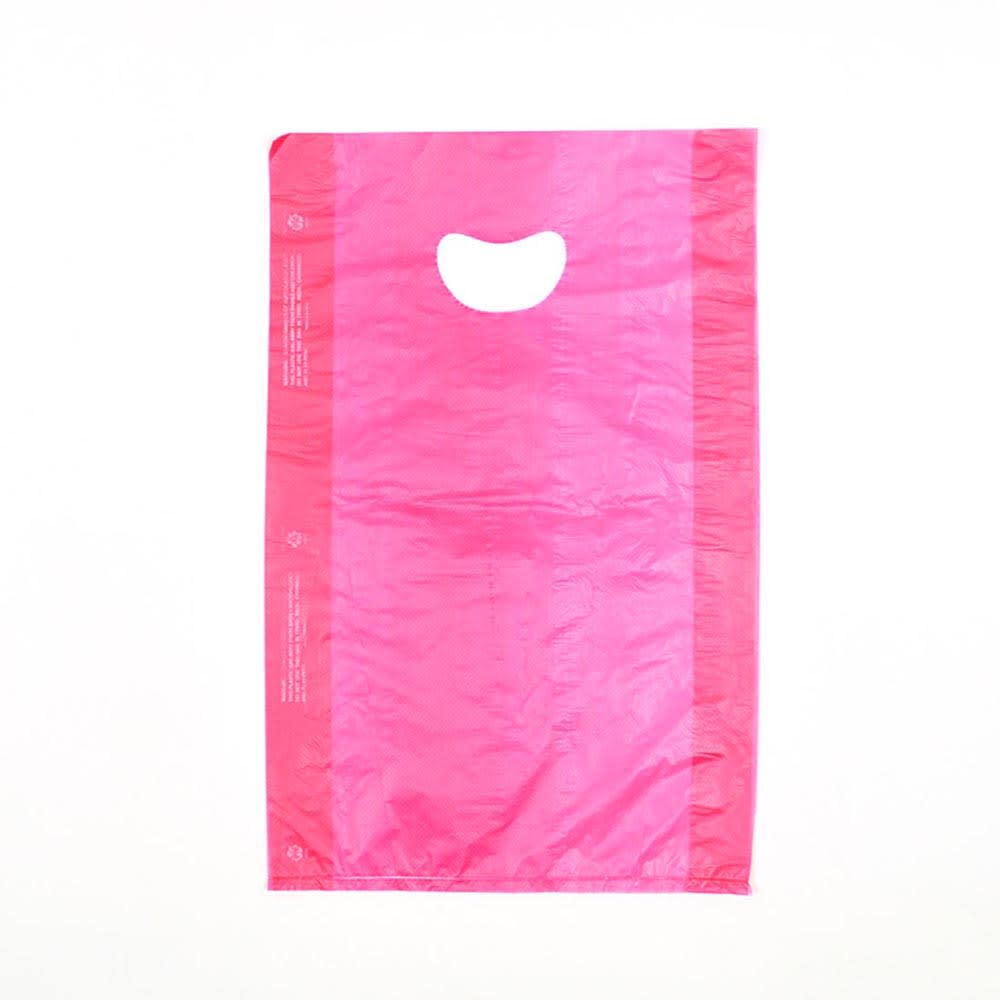 LK Packaging Merchandise Bag w/ Handle - 13" x 21", 0.7 mil HDPE, Red (CH21RE)