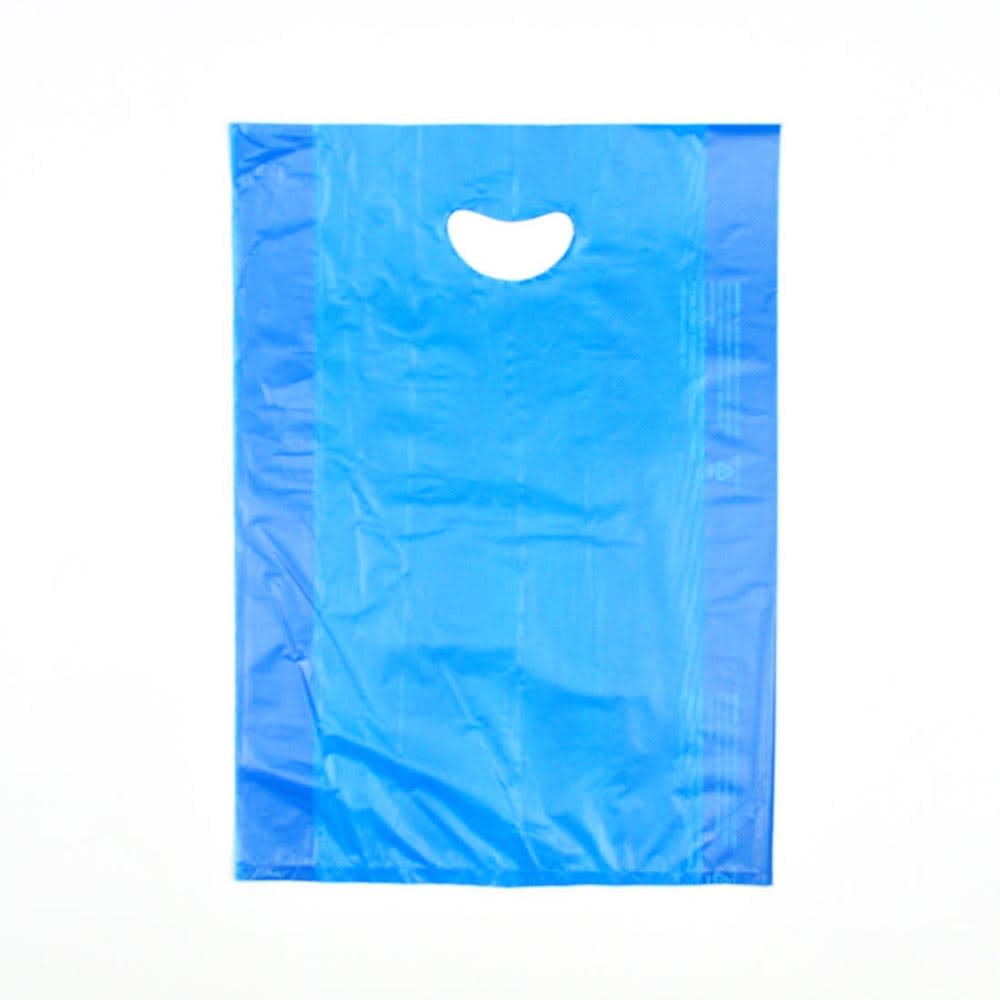 LK Packaging Merchandise Bag w/ Handle - 16" x 24", 0.7 mil HDPE, Blue (CH24BE)