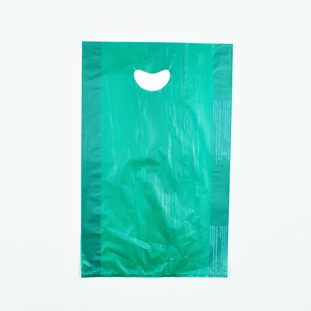 LK Packaging Merchandise Bag w/ Handle - 16" x 24", 0.7 mil HDPE, Dark Green (CH24DG)