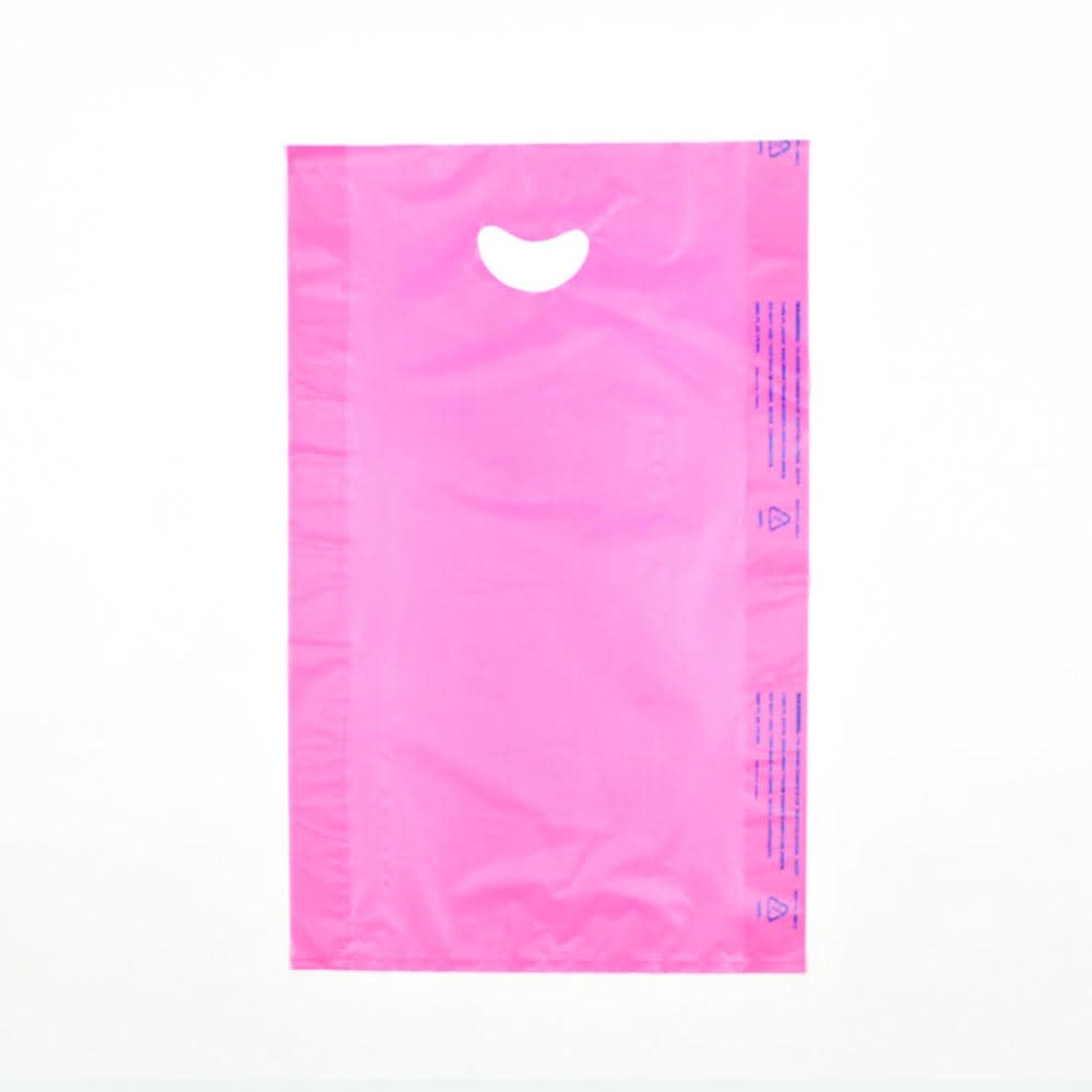 LK Packaging Merchandise Bag w/ Handle - 16" x 24", 0.7 mil HDPE, Magenta (CH24ME)