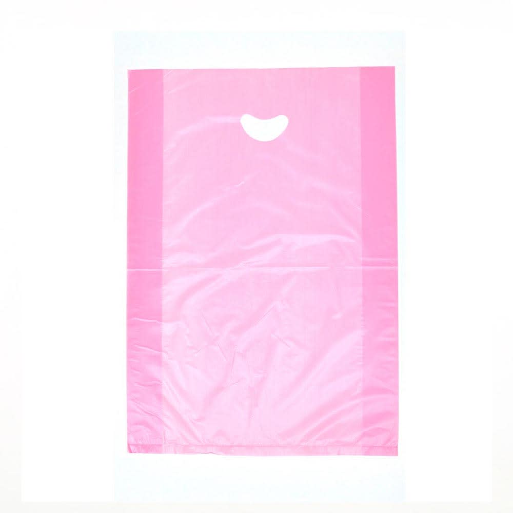 LK Packaging Merchandise Bag w/ Handle - 16" x 24", 0.7 mil HDPE, Rose (CH24RSE)