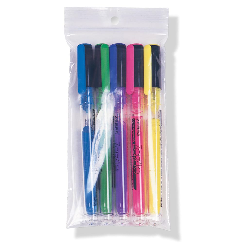 LK Packaging Zipper Seal Top Bag w/ Hang Hole - 8"L x 5"W, 2 mil LDPE, Clear (F20508H)