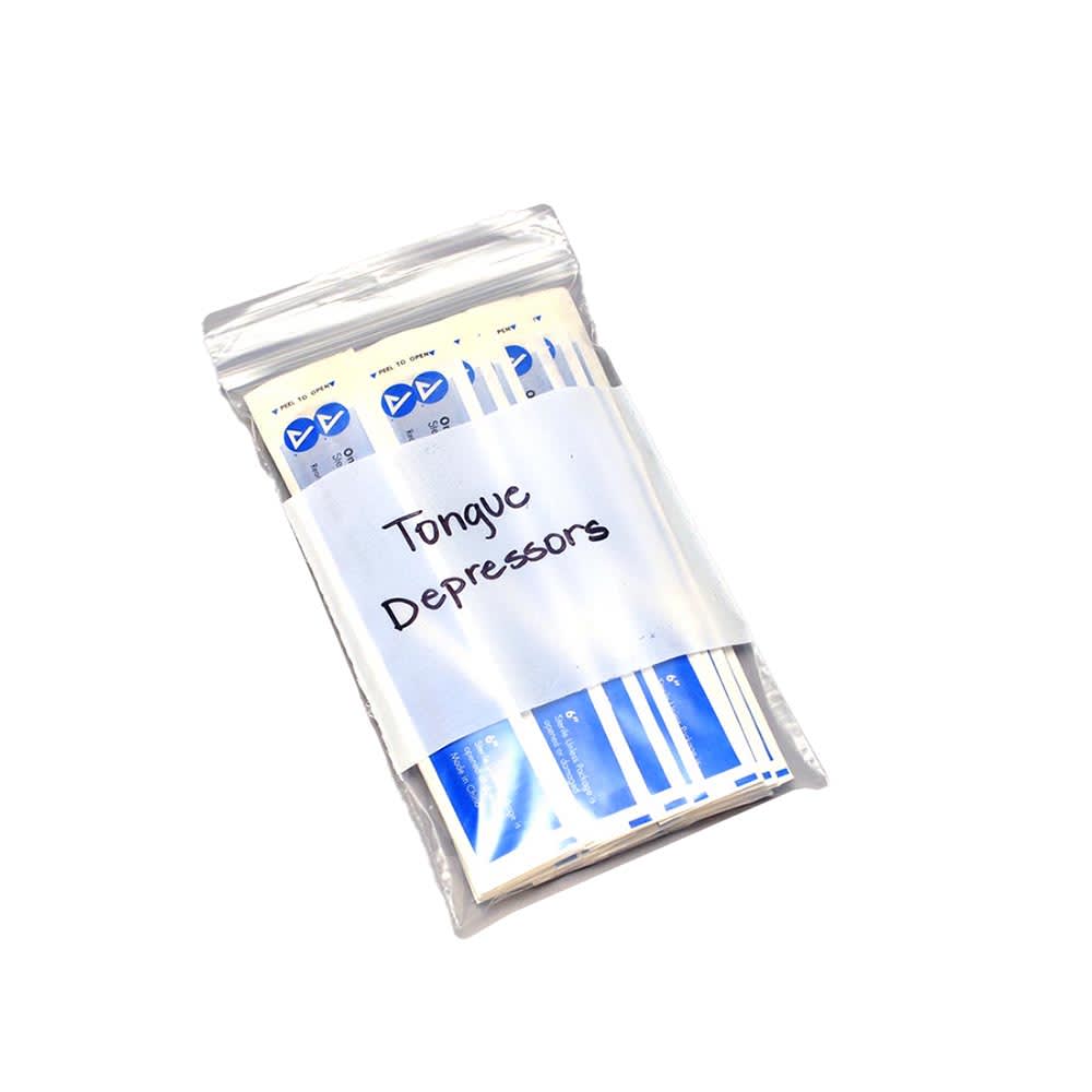 LK Packaging Zipper Seal Top Bag w/ Write-On Block - 9"L x 6"W, 2 mil LDPE, Clear (F20609W)