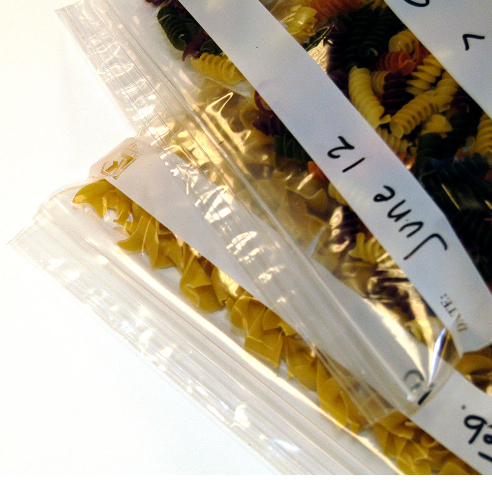 LK Packaging 1 qt Seal-Top Food Storage Bag w/ Write-On Strip - 8" x 7", Poly (F20708Q)