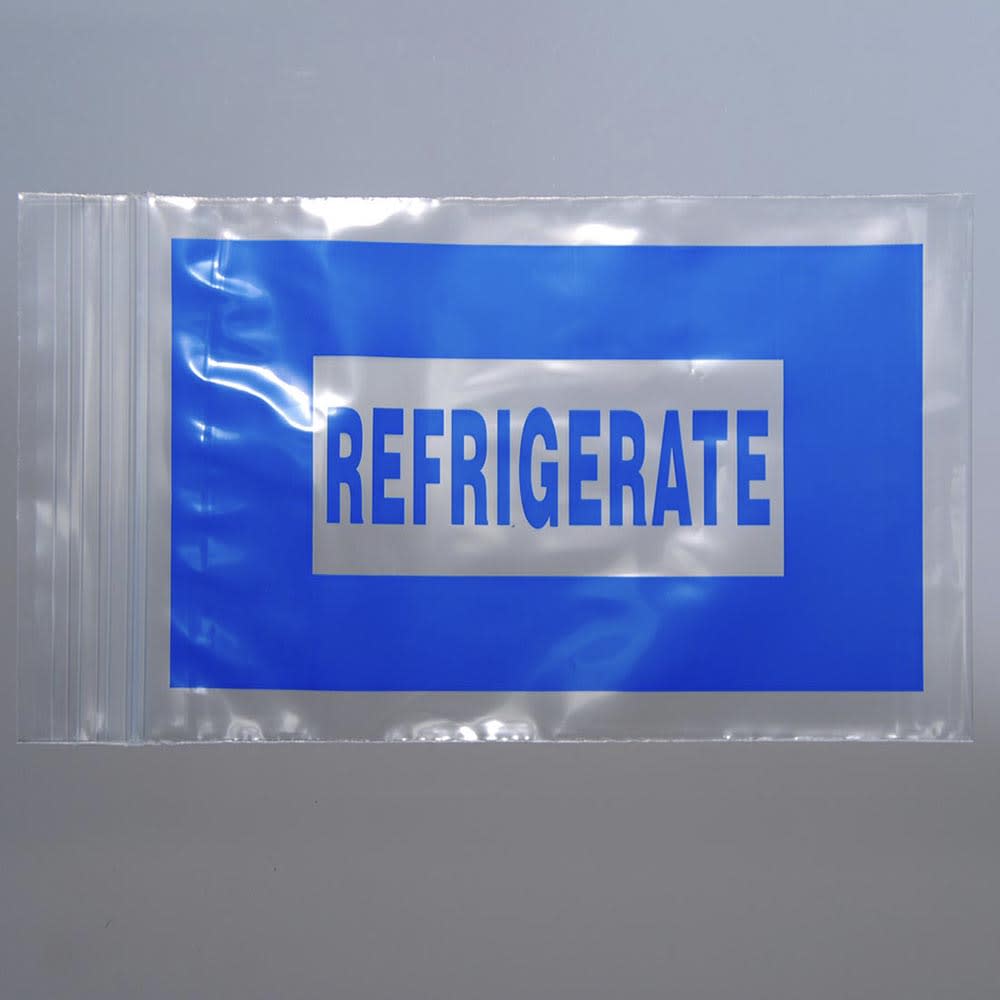LK Packaging Resealable "Refrigerate" Bag - 12"L x 9"W, 2 mil LDPE, Clear (F20912BREF)