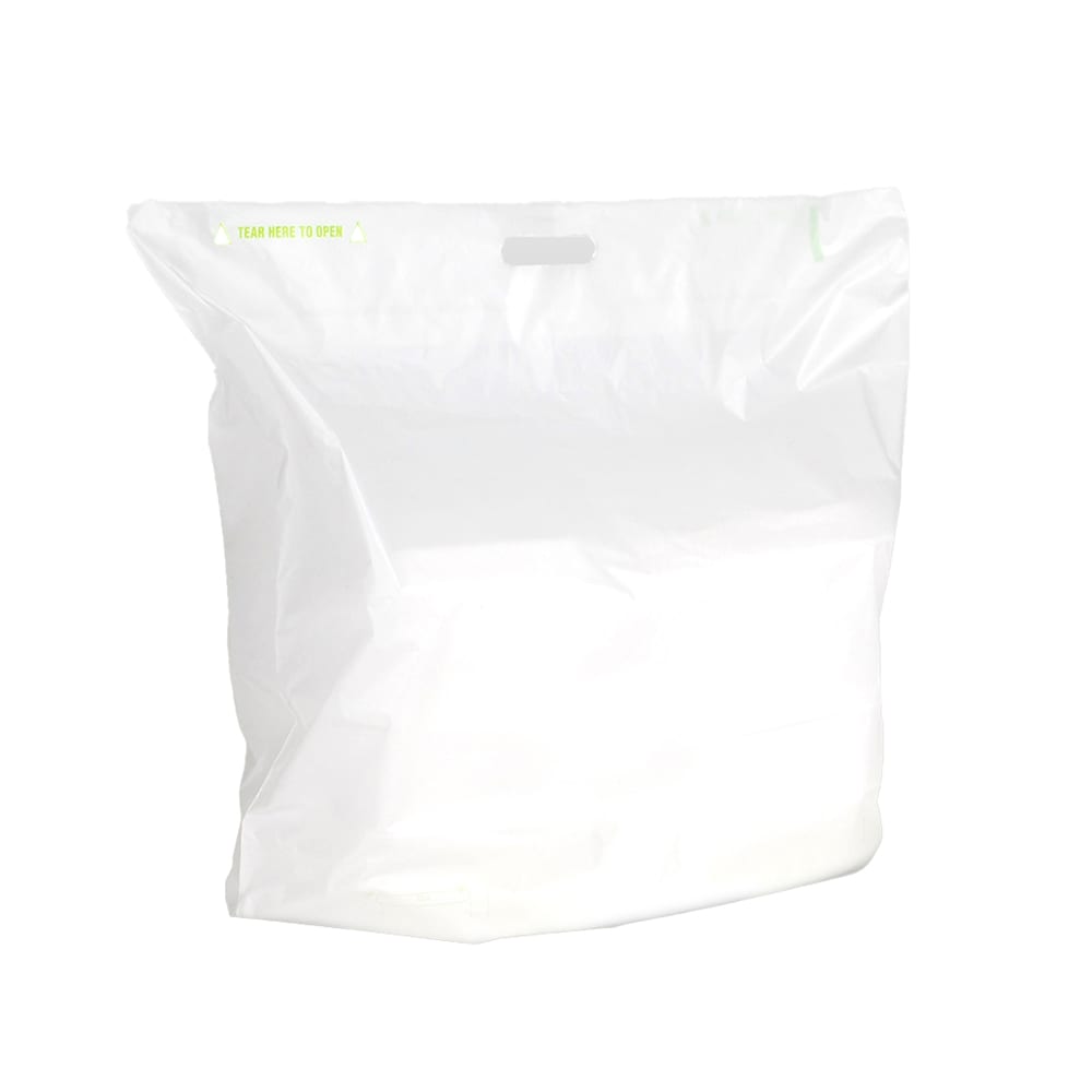 LK Packaging Fast Take® Tamper-Evident Carryout Bag w/ Handle - 18"W x 21"L, White (FT211810)