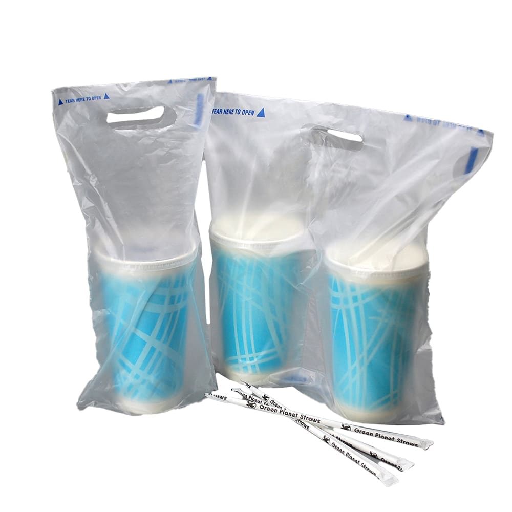 LK Packaging Fast Take® Tamper-Evident Beverage Carrier w/ (1) Drink Capacity - 7" x 14", Clear (FT71425)