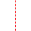 LK Packaging 7 3/4" Unwrapped Jumbo Paper Straw, Red/White Striped (GPSJ775UW-RE) thumbnail 2