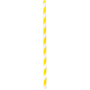 LK Packaging 7 3/4" Unwrapped Jumbo Paper Straw, Yellow/White Striped (GPSJ775UW-YE) thumbnail 2