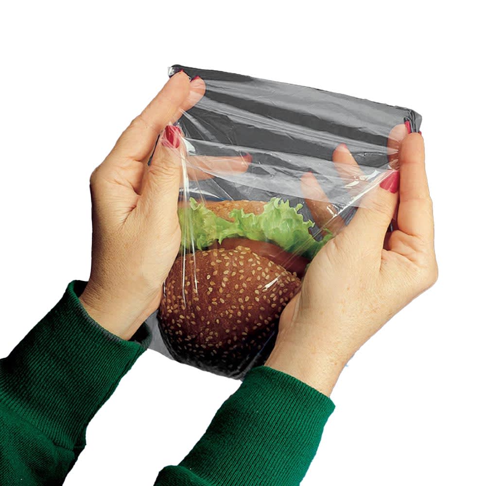 LK Packaging Flip Top Sandwich Bag - 6 3/4" x 6 3/4", Poly (HD07)