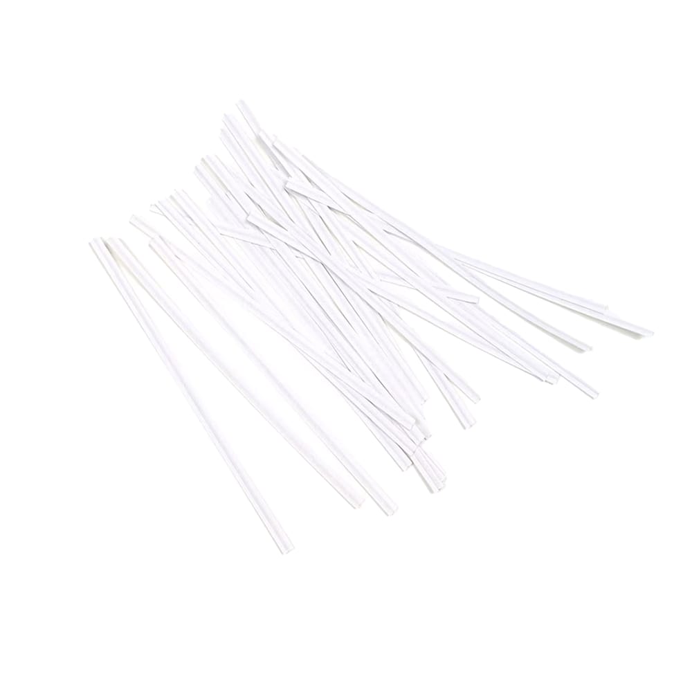 LK Packaging 7" White Plastic Covered Bag Twist-Tie (M7PLW)