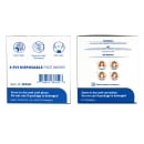 LK Packaging Disposable 3-Ply Face Masks - 7" x 3 5/8", Non Woven, Blue (MASK) thumbnail 4