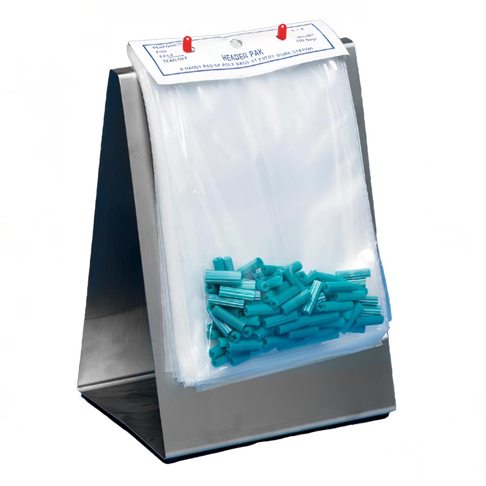 LK Packaging Tear-Off Packaging Bags on Chipboard Header - 10"W x 12"L, Polyethylene (P15F1012)