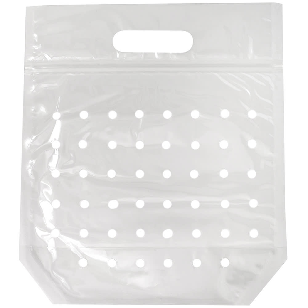 LK Packaging Bottom Gusset Vented Produce Pouch - 10" x 9 1/2", Poly (PBZ91037BG)