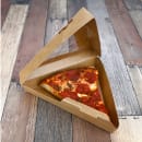 LK Packaging #ReadyFresh® Pizza Slice Container w/ Window - 9" x 8 1/4" x 2", Kraft (RF-PZZAW) thumbnail 4