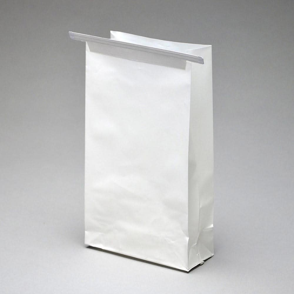 LK Packaging Air Sickness Bag w/ Wire Tie Closure - 4 1/2" x 2 1/2" x 8 1/2", HDPE, White (SB452585TT)