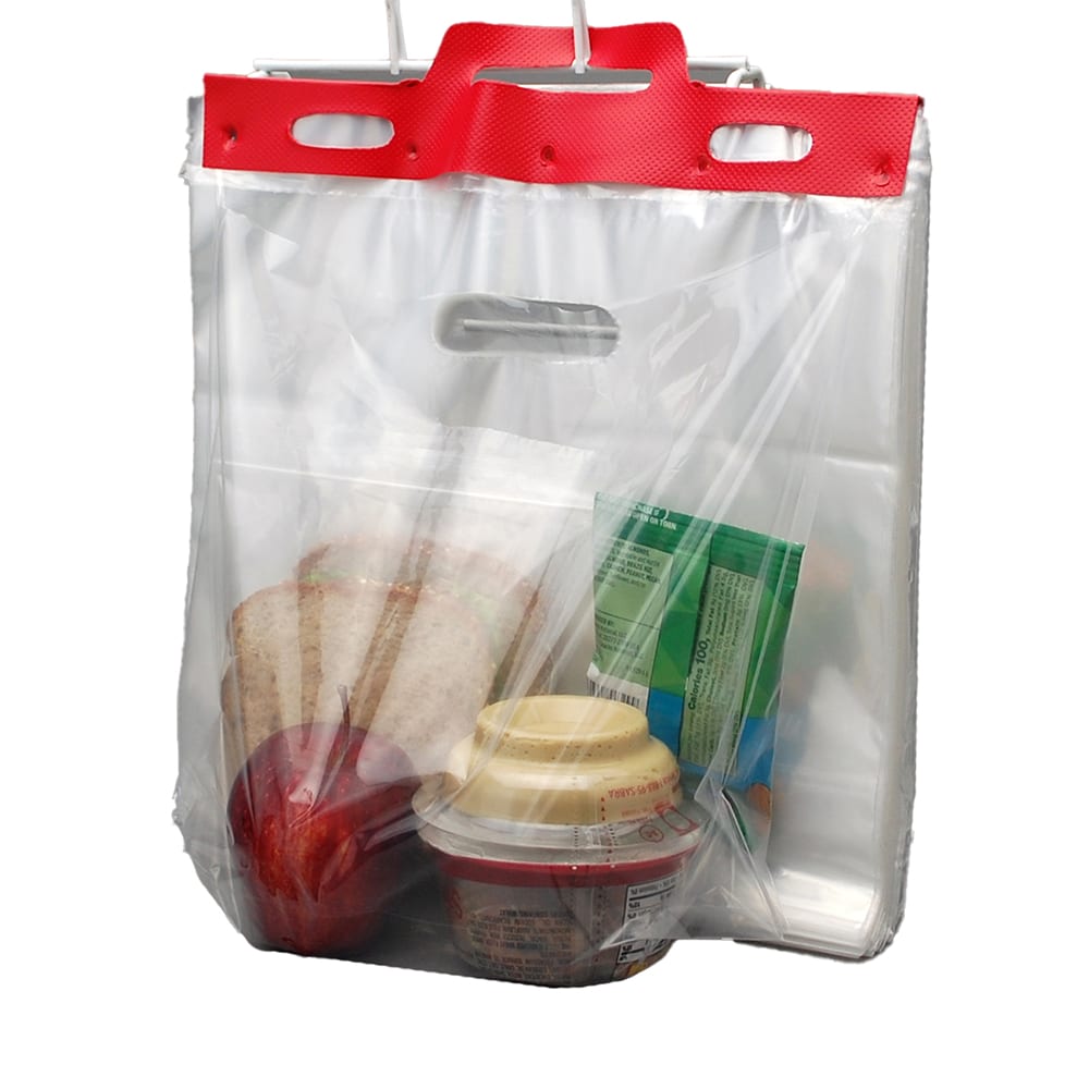 LK Packaging Fast Take® Lunch Bags on Header Pack - 11"L x 9"W, LDPE, Clear (TO1194)