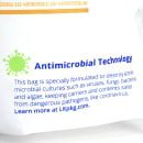 LK Packaging Printed Poly Take Out Bag w/ Handles - 16 1/2" x 14" x 6", White (TO165146CV) thumbnail 2