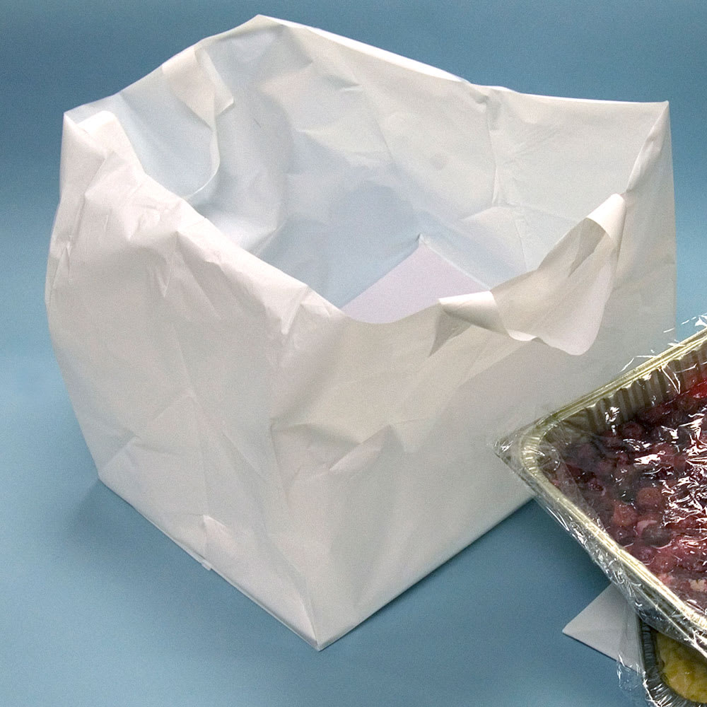 LK Packaging Poly Take Out Bag w/ Handles - 22" x 15 1/4" x 14", White (TO2214)
