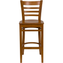 Flash Furniture XU-DGW0005BARLAD-CHY-GG Bar Stool w/ Ladder Back & Solid Wood Seat, Cherry thumbnail 2