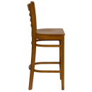 Flash Furniture XU-DGW0005BARLAD-CHY-GG Bar Stool w/ Ladder Back & Solid Wood Seat, Cherry thumbnail 3