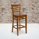 Flash Furniture XU-DGW0005BARLAD-CHY-GG Bar Stool w/ Ladder Back & Solid Wood Seat, Cherry thumbnail 5