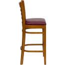 Flash Furniture XU-DGW0005BARLAD-CHY-BURV-GG Bar Stool w/ Ladder Back & Burgundy Vinyl Seat, Cherry thumbnail 3