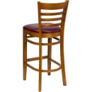 Flash Furniture XU-DGW0005BARLAD-CHY-BURV-GG Bar Stool w/ Ladder Back & Burgundy Vinyl Seat, Cherry thumbnail 4