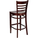 Flash Furniture XU-DGW0005BARLAD-MAH-GG Bar Stool w/ Ladder Back & Wood Seat, Mahogany thumbnail 4