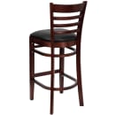 Flash Furniture XU-DGW0005BARLAD-MAH-BLKV-GG Bar Stool w/ Ladder Back & Black Vinyl Seat, Mahogany thumbnail 4