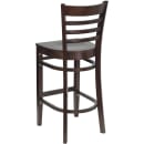 Flash Furniture XU-DGW0005BARLAD-WAL-GG Bar Stool w/ Ladder Back & Wood Seat, Walnut thumbnail 4
