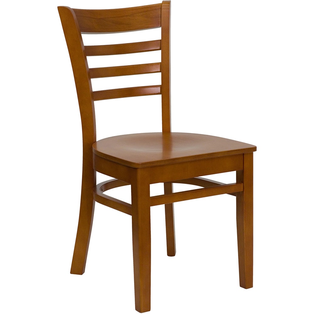 Flash Furniture XU-DGW0005LAD-CHY-GG Restaurant Chair w/ Ladder Back - Beechwood, Cherry Finish