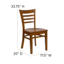 Flash Furniture XU-DGW0005LAD-CHY-GG Restaurant Chair w/ Ladder Back - Beechwood, Cherry Finish thumbnail 7